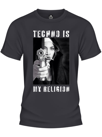 Design T-Shirt - TECHNO IS MY RELIGION